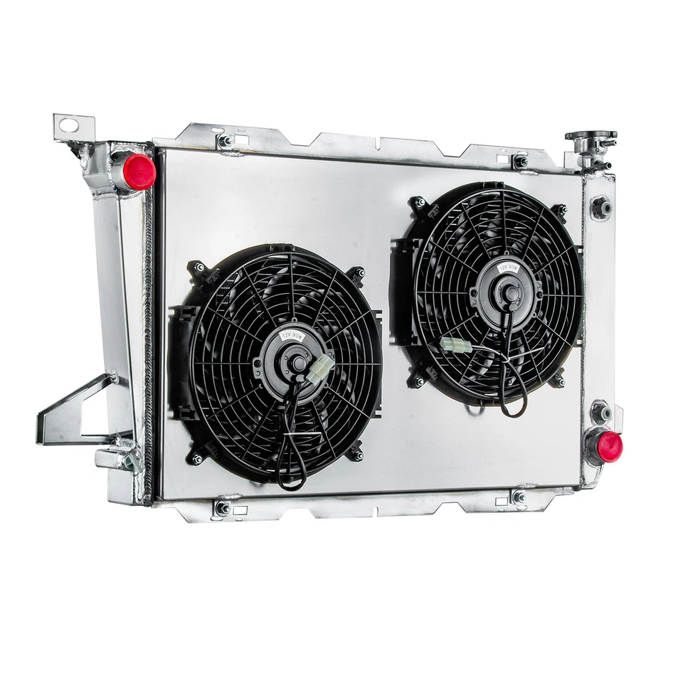 3 Row Radiator+Shroud Fans Fit 1985-1997,94 Ford Bronco F150 F250 F350 4.9L L6 Foto 4 de 4