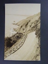 Redwood Highway Above Sea Level California CA Real Photo Postcard RPPC c1925-42