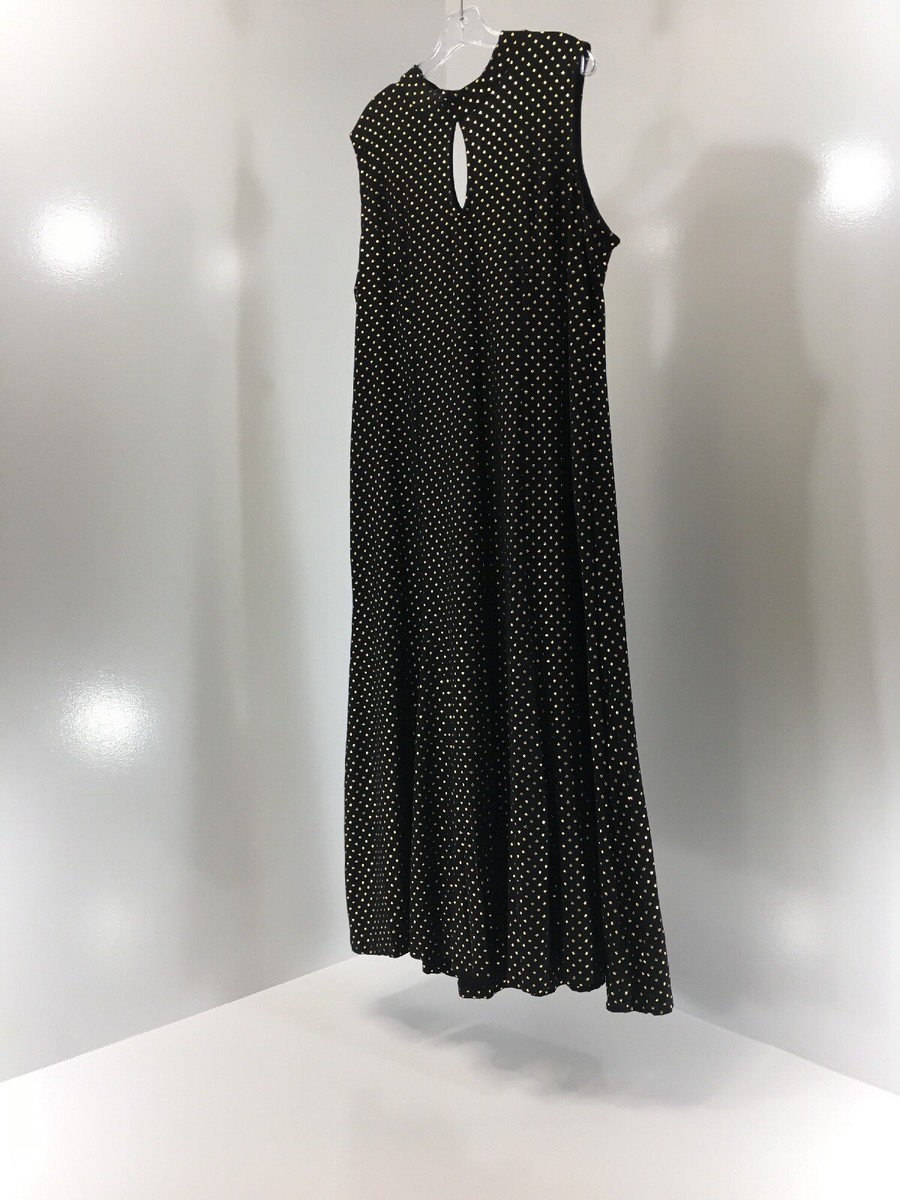 Ashley Stewart Womens Plus Sleeveless Dress Gold Diamante/Black Sz US:18:20  NWT# | eBay