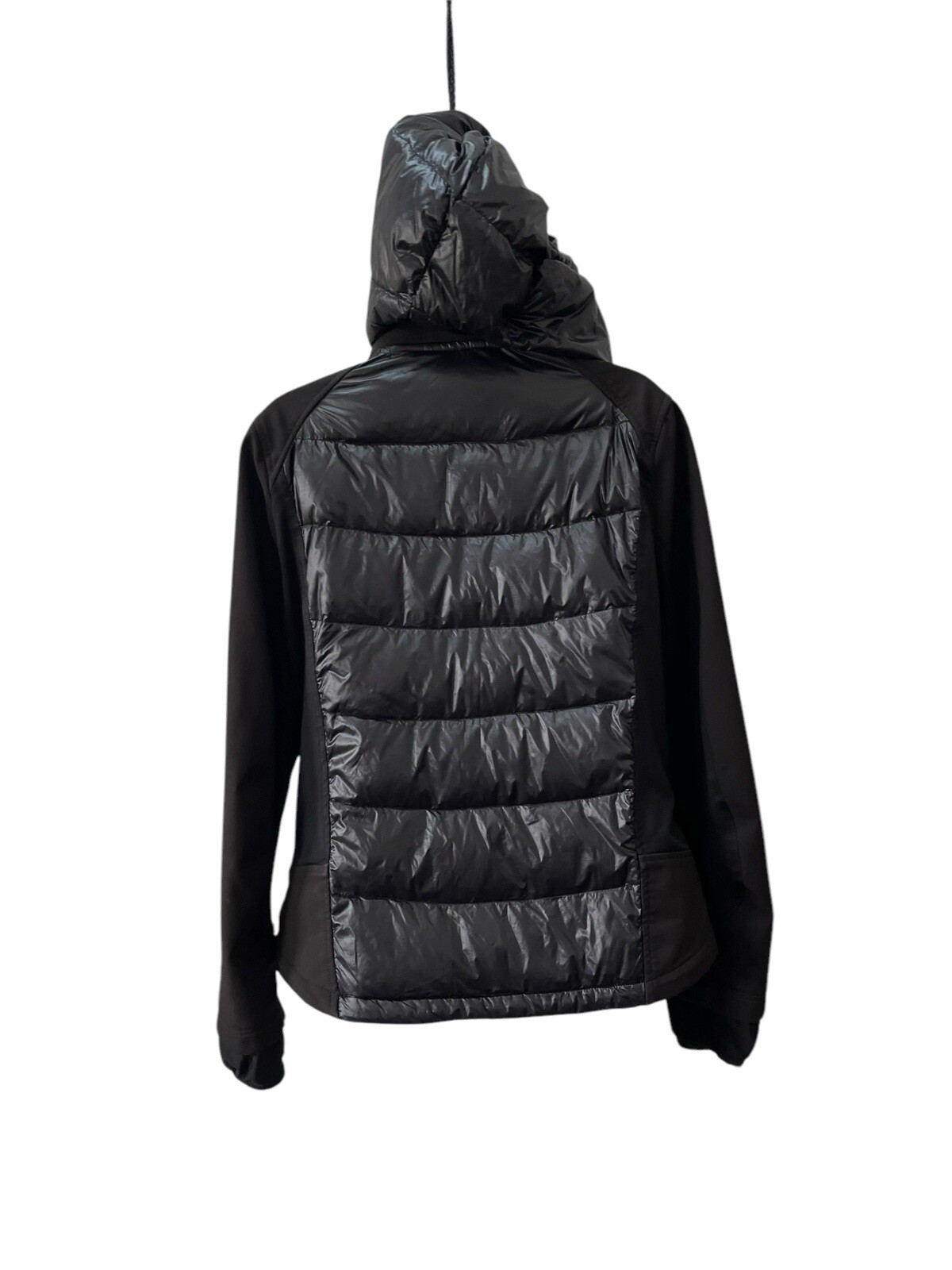 Halifax Traders Down Puffer Jacket L Black short … - image 3