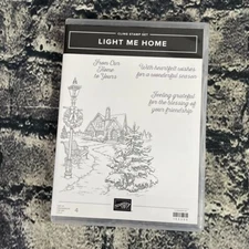 Stampin Up LIGHT ME HOME Cling Stamp Set House Tree Grateful Blessing Wishes