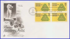USA3 #1314 U/A ARTCRAFT FDC BL4  National Park Service