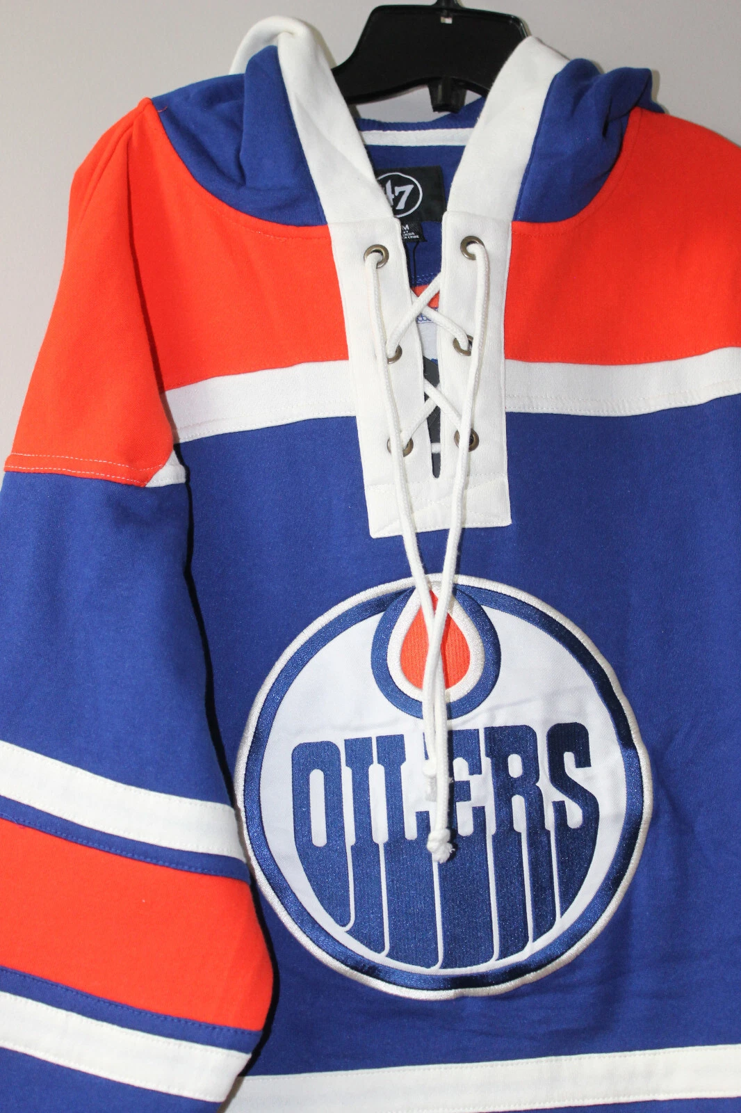 New NHL Edmonton Oilers Lacer Hockey Hoodie Jersey Men’s