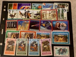 Montserrat Postage Lot All Different Approx 25 Stamps MNH SKU#34957