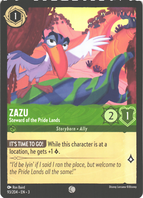 Disney Lorcana Into the Inklands Zazu 93/204 | eBay