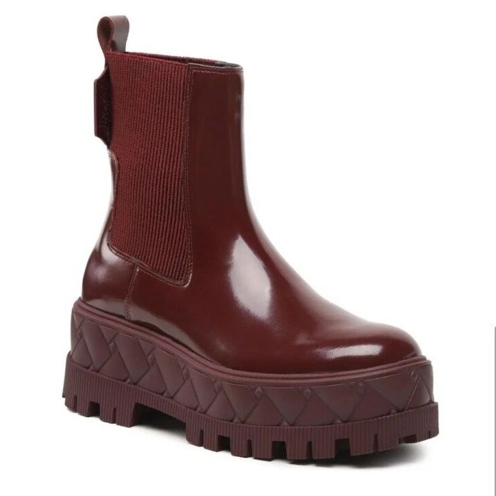 Kurt geiger burgundy clearance boots