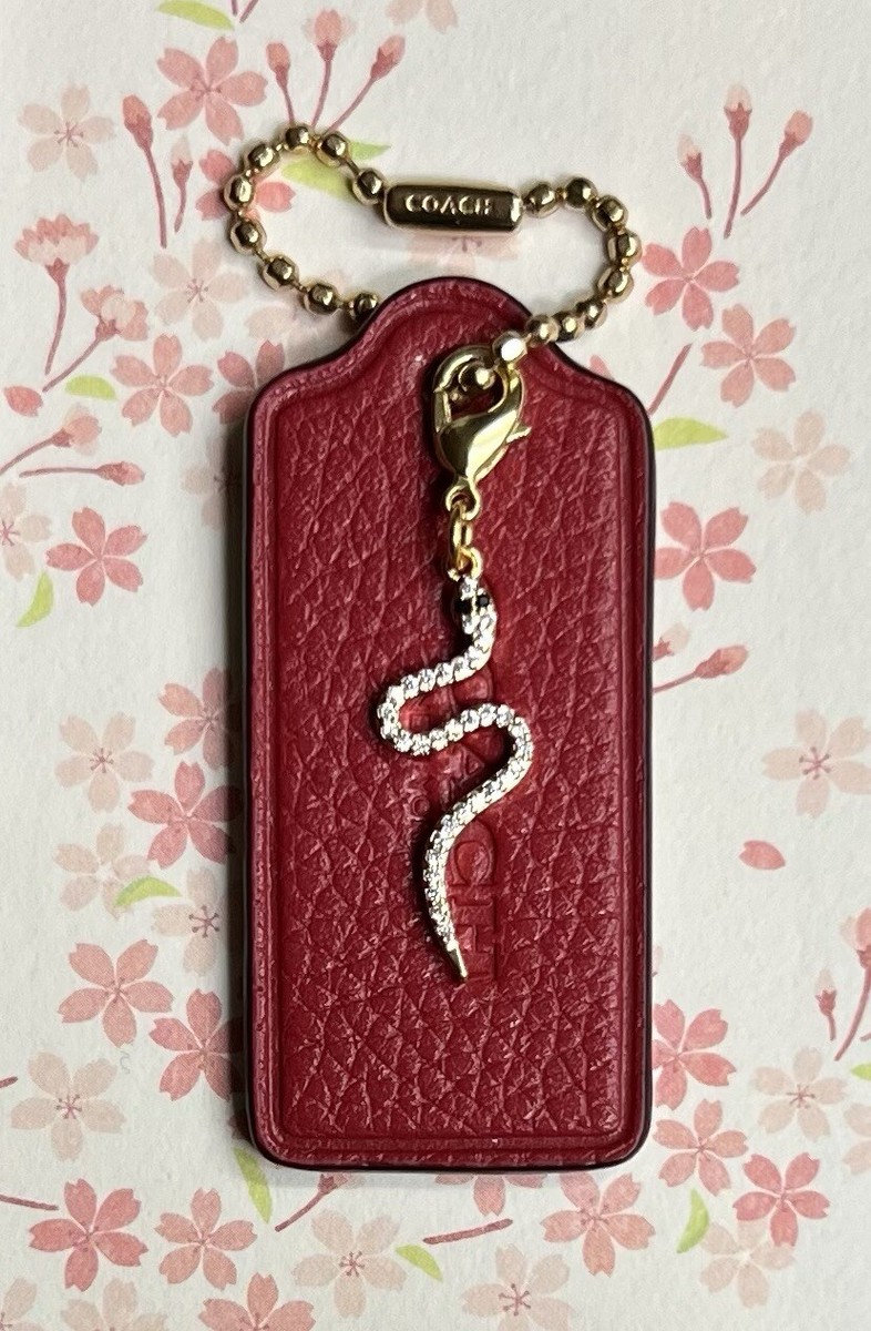 Genuine Coach 2.25” Red Leather HangTag Lunar New Year Snake