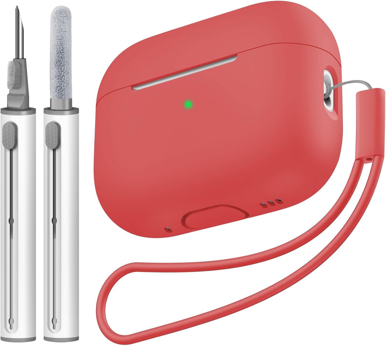 For Airpods Pro 2 3 Case Cover Protector with Cleaner Kit and Lanyard Keychain-image