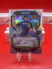 LIAM SIMON Silver Prizm Auto 2022 Prizm Draft Picks #PDP166 Notre Dame SF Giants