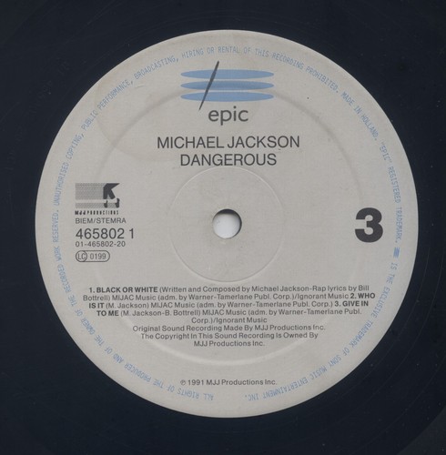 MICHAEL JACKSON - DANGEROUS. 1991 DANCE DOUBLE 12" GATEFOLD L.P. DUTCH PRESSIN - Picture 6 of 7