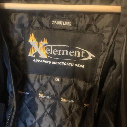 Xelement Jacket Men XXL Black Full Zip Nylon Zip-Out Liner Motorcycle Waterproof - Picture 2 of 18
