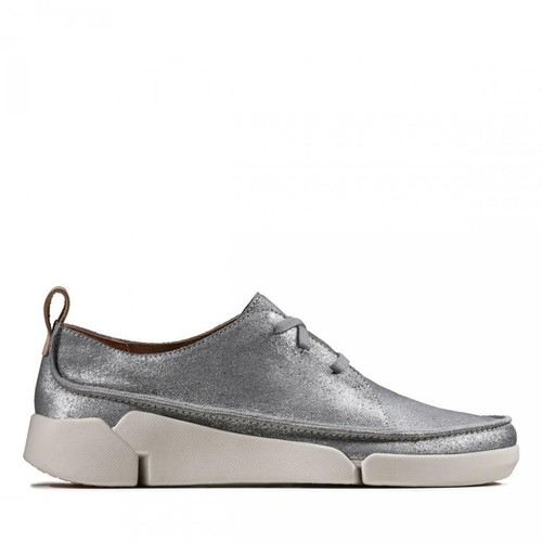 clarks silver trainers
