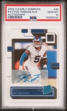 2022 Panini Clearly Donruss Kayvon Thibodeaux Rated Rookie RC Auto PSA 10 Pop 1