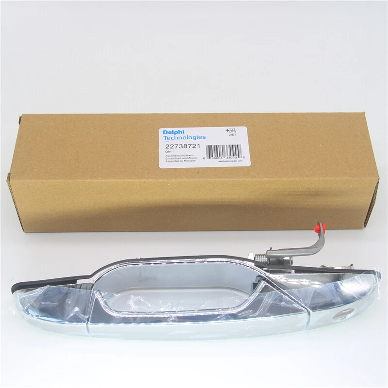 Manija de puerta exterior cromada delantera izquierda del lado del conductor para Chevy Chevrolet 2007-2013 Foto 4 de 4