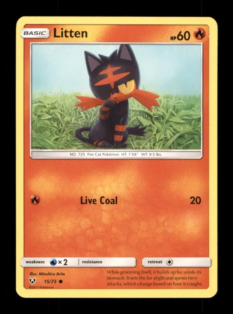 Litten 15/73 Regular 2017 Pokemon Trading Card TCG Litten 15/73 Regular 2017 Pokemon Trading Card TCG