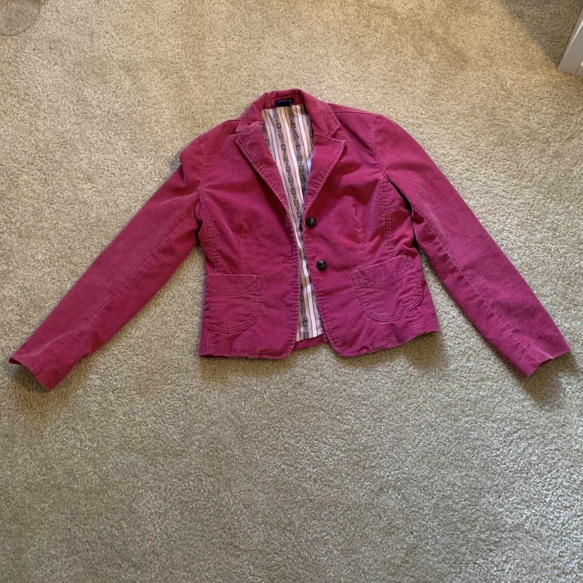 GAP STRETCH Corduroy Blazer Jacket Size 4 Hermione Granger