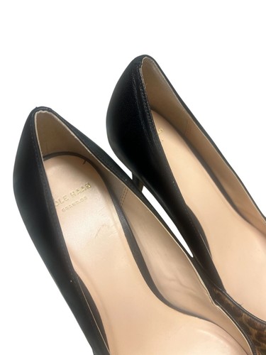 Cole Haan Womens Leopard Print Leather & Fur Pointed Toe Pumps Size 8B - Picture 4 of 5