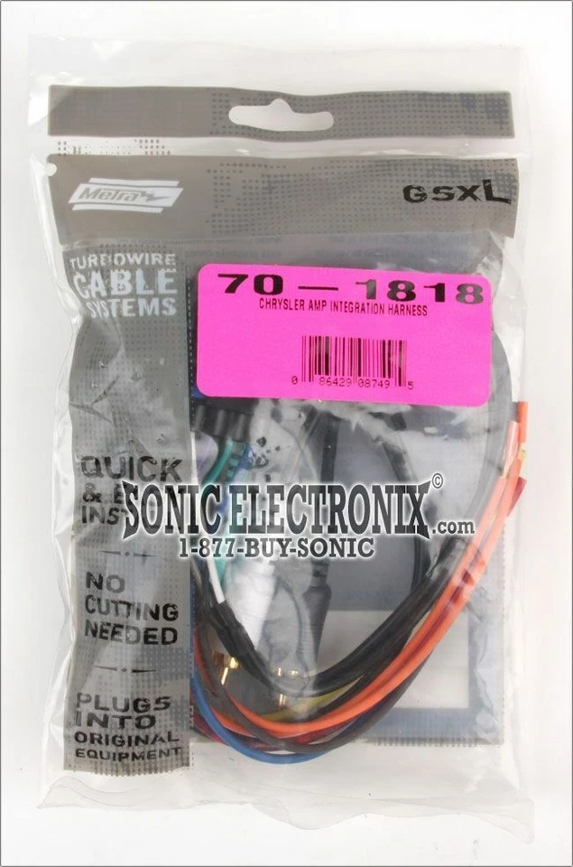 Arnés de integración amplificador de bajo nivel Metra 70-1818 para Chrysler seleccionado Foto 3 de 3