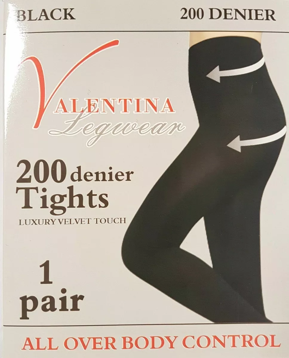 Ladies Women Black Thick Winter 200 denier Tights Luxury Soft Touch UK Size  8-18