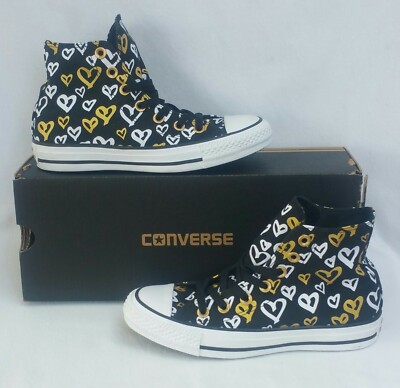 white high top converse heart