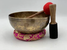 8 inches Full moon singing bowl handmade in Nepal, Tibetan bowl for meditation,