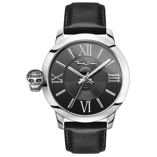 Thomas Sabo Orologio da polso Uomo Ribelle con Karma WA0297-218-203-46 MM Pelle - Foto 2 di 8