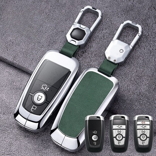 Zinc Alloy TPU Leather Car Key Case Cover For Ford Bronco Escape Sport Mustang - Picture 10 of 18