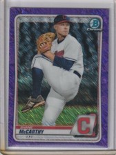 Shane McCarthy 2020 Bowman Chrome Prospects Purple Shimmer Cleveland