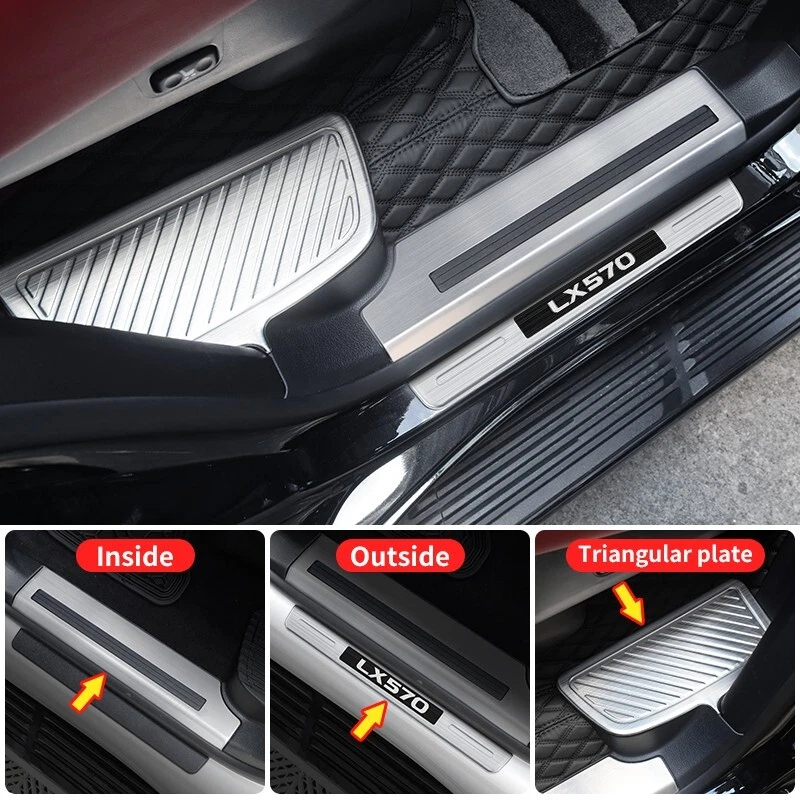 For Lexus LX570 LX450d 2008-2022 Accessories Stainless Steel Threshold Pedal - Image 2 of 4