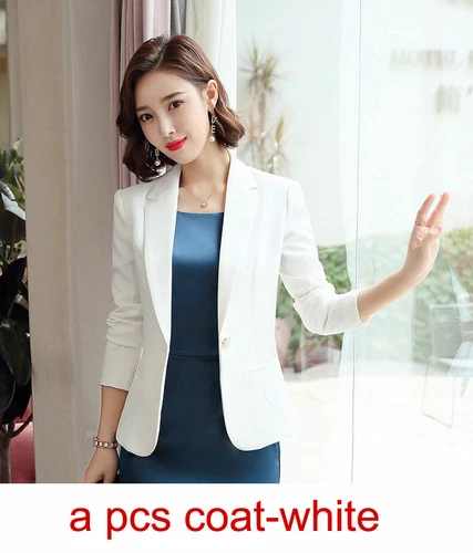Women Casual Office Wear Suit Business Uniform Blazer Dress Work 2 Piece Sets - Picture 16 of 54