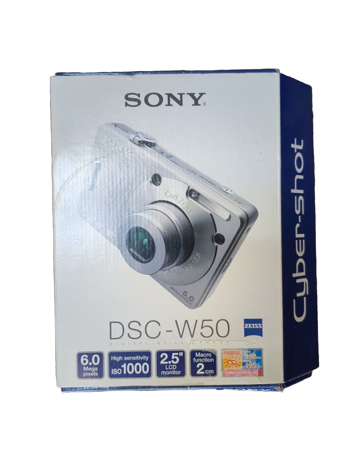 Sony Cyber-shot DSC-W50 6.0MP Digital Camera - Silver for sale