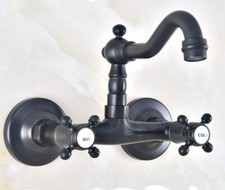 Black oil Antique Brass Wall Mount Kitchen Mixer Tap Bathroom Sink Faucet 2nf458