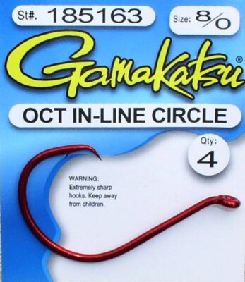 Gamakatsu Octopus Inline Circle Haken Gr. 4/0, 6/0, 8/0 , Meeres-u. Wallerangeln