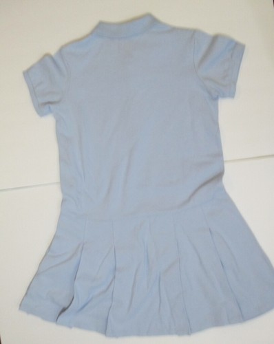 LANDS END 2 Blue School Uniform Adaptive Short Sleeve Mesh Polo Dresses Girls 8 - Bild 6 von 10