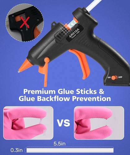 Pistola colla hot melt 7 mm ricaricabile senza fili elettrica fai da te riparazione strumento riscaldamento - Foto 6 di 7