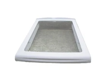 GE REFRIGERATOR SHELF W/RAILS SCRATCHES/RUST # WR71X10823 WR72X10073 WR72X10072