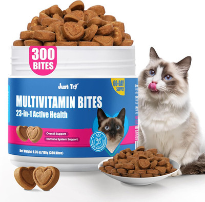 New 23-in-1 Taurine Cat Vitamins 300 Bites Fast Shipping