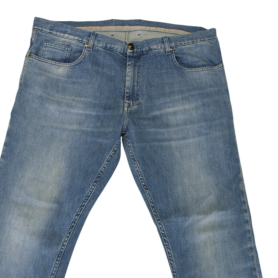 Isaia Napoli Slim Basic Zip Jeans Selvedge DSZ001 Men's Size 42R Cotton Stretch - Image 3 of 4