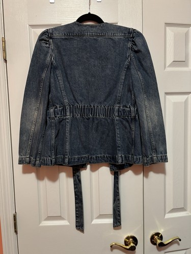 REBECCA TAYLOR LA VIE DENIM JEAN JACKET NWT WOMEN SIZE M 100% cotton! - Picture 2 of 8