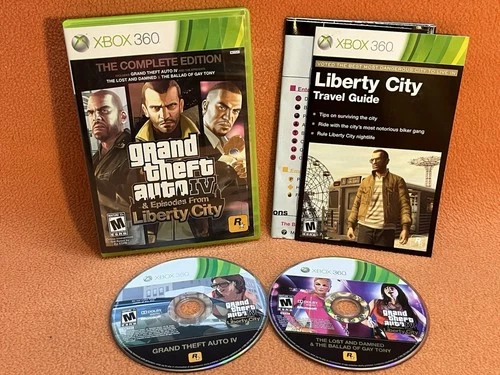 Grand Theft Auto IV Complete Edition Episodes Liberty City GTA XBOX 360 W/ Map!!