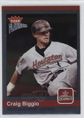 2004 Fleer Platinum Platinum Finish /100 Craig Biggio #61 HOF 4f5