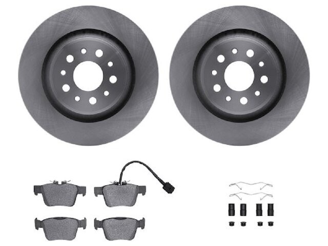 Rear Brake Pad and Rotor Kit For 17-24 Maserati Levante Ghibli Base S GTS GV61Q7