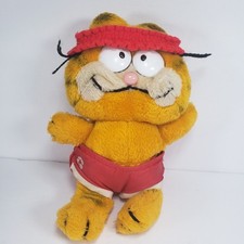 Garfield Plush 1981 Fun Farm Running Jogger Sweatband Shorts Vintage