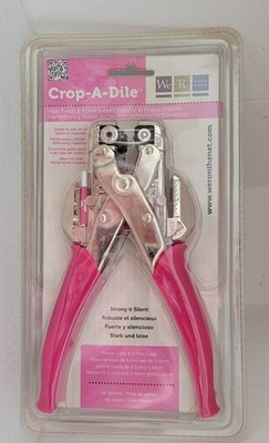 Crop-A-Dile We R Memory Keepers Pink Eyelet Setter Hole Punch Scrapbooking New