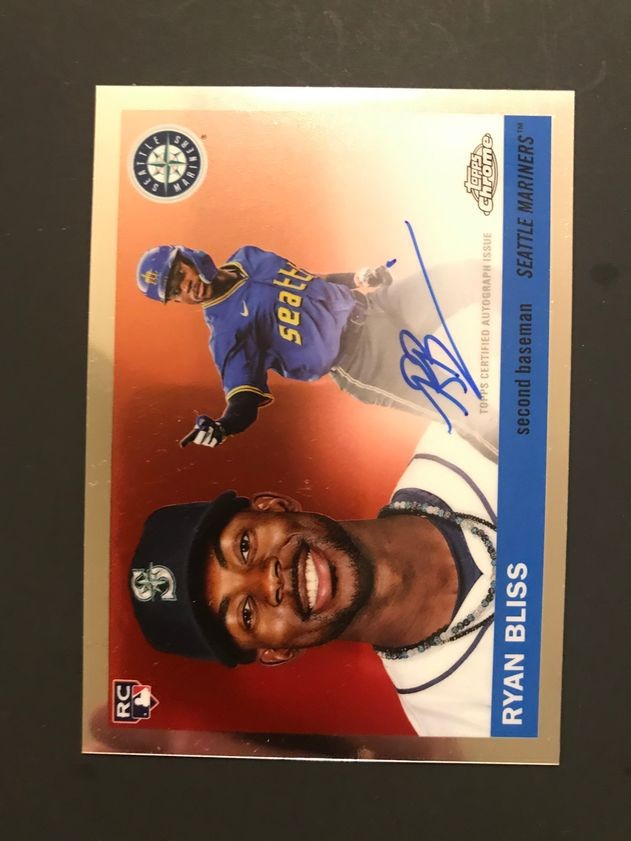2025 Topps Chrome Platinum Ryan Bliss On Card RC Auto #CPA-RBL Seattle Mariners