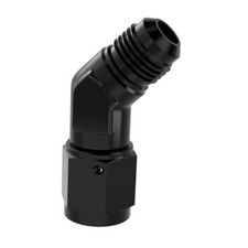 APIELE 6AN Female to AN6 Male Flared Black Aluminium 45 Degree YZGM-6AN-45