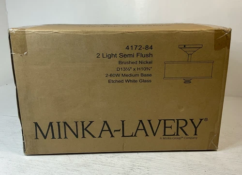 Minka Lavery Harbour Point 2-Light Semi-Flush, 4172-84 - Brushed Nickel - Picture 6 of 6