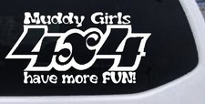 Muddy Girls 4x4 Have More Fun Funny Off Road Car Truck Window Vinyl Decal