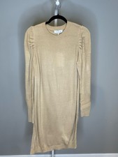 Wayf Tan Knit Sweater Dress - Medium