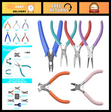 6Pcs Jewelry Making Tool Kit - Pliers for Necklace, Bracelet, Earrings  Repair,